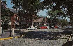 Cobble-Stoned Main Street Postcard