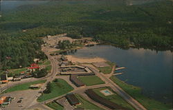 Aerial View of Lake, Public Beach, and Park Postcard