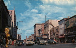 Looking North on South Michigan Street Postcard