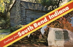 Pierre Freischutz Cabin and Council Oak South Bend, IN Postcard Postcard Postcard