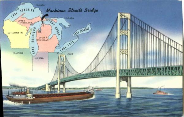 Mackinac Straits Bridge Michigan