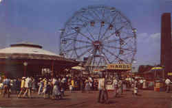 Wonder Wheel As Seen From The Boardwalk Coney Island, NY Postcard Postcard