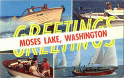 Greetings From Moses Lake Washington Postcard Postcard