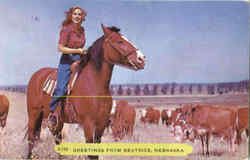 Greetings From Beatrice Nebraska Postcard Postcard