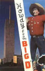 Howdy From Big D Postcard