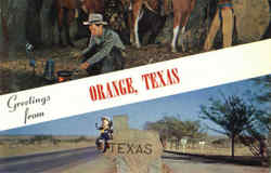 Greetings From Orange Texas Postcard Postcard