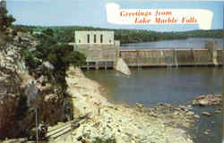 Greetings From Lake Marble Falls Postcard