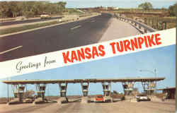 Greetings From Kansas Turnpike Postcard