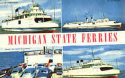 Michigan State Ferries Postcard