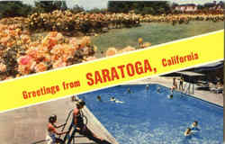Greetings From Saratoga California Postcard Postcard