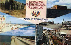 Greetings From Pensacola Florida Postcard Postcard