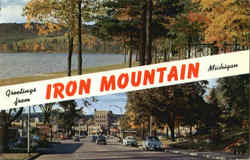 Greetings From Iron Mountain Michigan Postcard Postcard