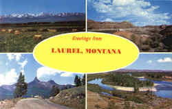 Greetings From Laurel Montana Postcard Postcard