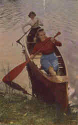 Canoeing: Come For A Ride Postcard