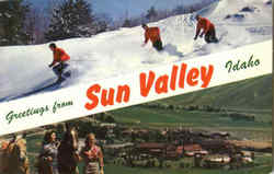 Greetings From Sun Valley Idaho Postcard Postcard