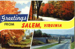 Greetings From Salem Virginia Postcard Postcard