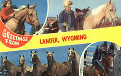 Greetings From Lander Postcard