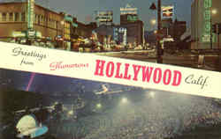 Greetings From Glamorous Hollywood Postcard