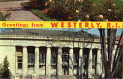 Greetings From Westerly Rhode Island Postcard Postcard