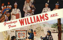 Greetings From Williams Postcard