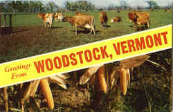 Greetings From Woodstock Vermont Postcard Postcard