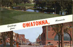 Greetings From Owatonna Minnesota Postcard Postcard