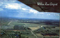 Willow Run Airport General Motors Plant Postcard