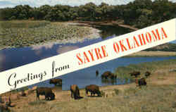 Greetings From Sayre Oklahoma Postcard Postcard