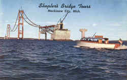 Shepler's Bridge Tours Mackinaw, MI Postcard Postcard