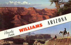 Howdy From Williams Postcard