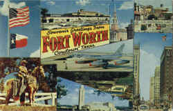 Souvenir Greetings From Fort Worth Postcard