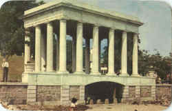 Portico Over Plymouth Rock Massachusetts Postcard Postcard