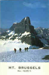 Mt. Brussels Elev. 10,370 ft Mount Brussels, Canada Misc. Canada Postcard 
