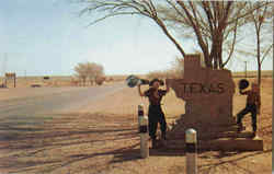 The Texas Welcome Marker Scenic, TX Postcard Postcard