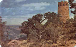 Lookout Tower At The Grand Canyon Grand Canyon National Park, AZ Postcard Postcard