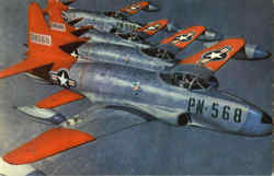 Jet Fling Formation F-80 Postcard