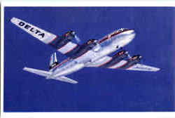 Deltaliner DC-6 Postcard