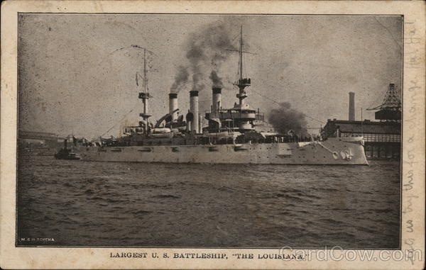 Largest U.S. Battleship, The Louisiana Battleships