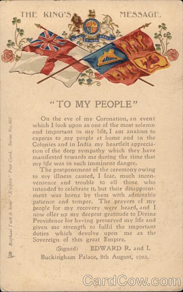 The King's Message To My People Royalty