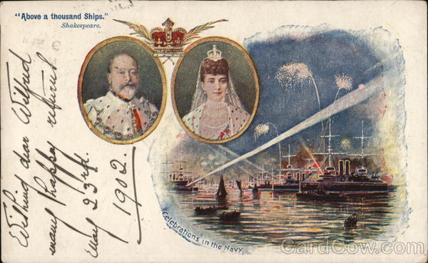 Above a thousands Ships. Shakespeare Edward VII Coronation Souvenir