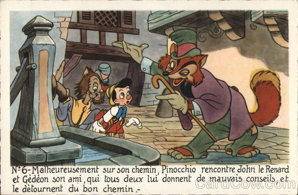 Pinocchio, Fox and Cat Disney
