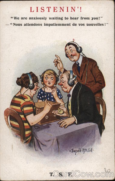 Listenin'!  Family around Radio Donald McGill