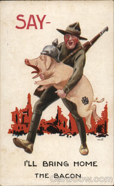 Solder Carrying Pig with Nazi Insignia Bernhardt Wall