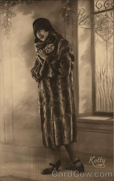 Woman Wearing Hat and Full-Length Fur Coat Women