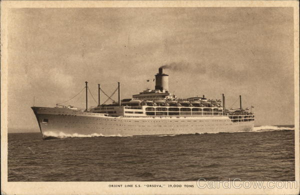 ORIENT LINE S.S. ORSOVA. 29,000 TONS Boats, Ships
