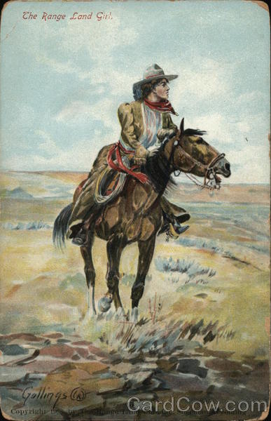 The Range Land Girl Cowboy Western