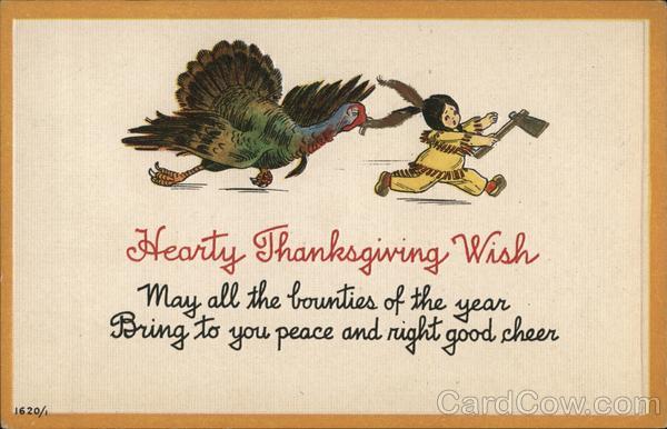 Hearty Thanksgiving Wish Indians