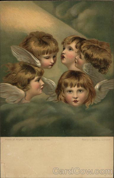 Five Heads of Angels in a Cloud Art