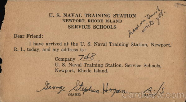 U.S. Nava Training Station Newport Rhode Island Navy