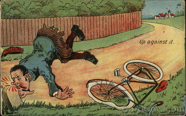 Up against it. Comic, Funny